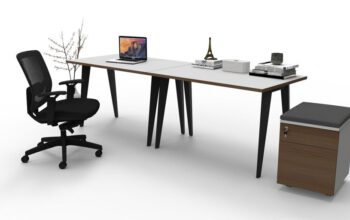 โต๊ะทำงานขา Nova โต๊ะ แบบ 1 ที่นั่ง ขนาด 1500×750 mm